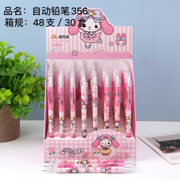 Automatic Pencil, Cute Cartoon 0.7mm Automatic Pencil with Big Ears and Rabbit Pattern, Suitable for Girls.