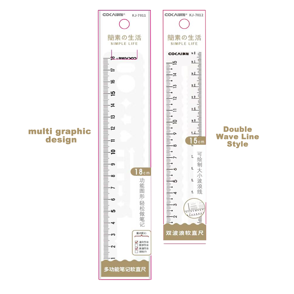 Functional Straight Scale, a Ruler Can Measure and Draw Graphics and Wavy Lines.
