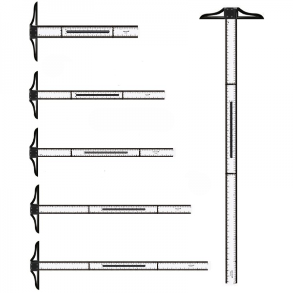 PMMA Material T-Shaped Ruler, Metal Crossbar T-Shaped Ruler.