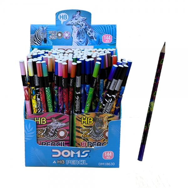 Pencil, Cute Zoo Themed Patterned Pencil, Available in Various Colors and Styles.