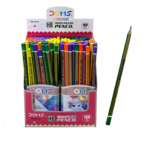Pencil, a Triangular Cylindrical Pencil with a Colored Handle.