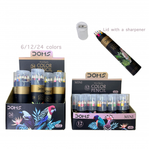 Paper Cylindrical Colored Pencil, 6/12/24 Colorful Bird Themed Exquisite Colored Pencil.