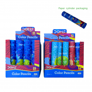Colored Pencils Packaged in Colorful Paper Cylinders.