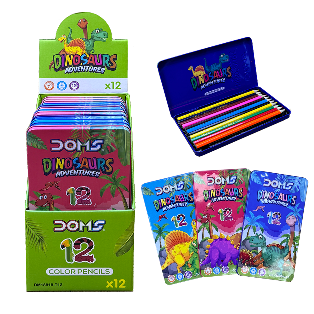 Cartoon Dinosaur Iron Box Colored Pencil