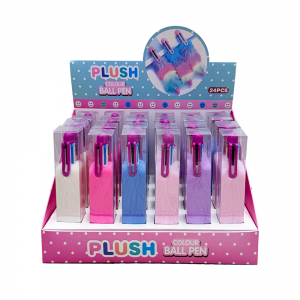 6 Color Colorful Plush Ballpoint Pen