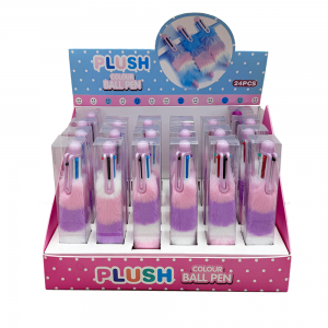 6-Color Taro Purple Plush Ballpoint Pen
